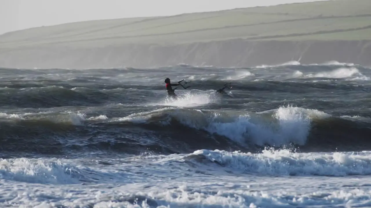 High waves and rough waters ideal for wind surfers