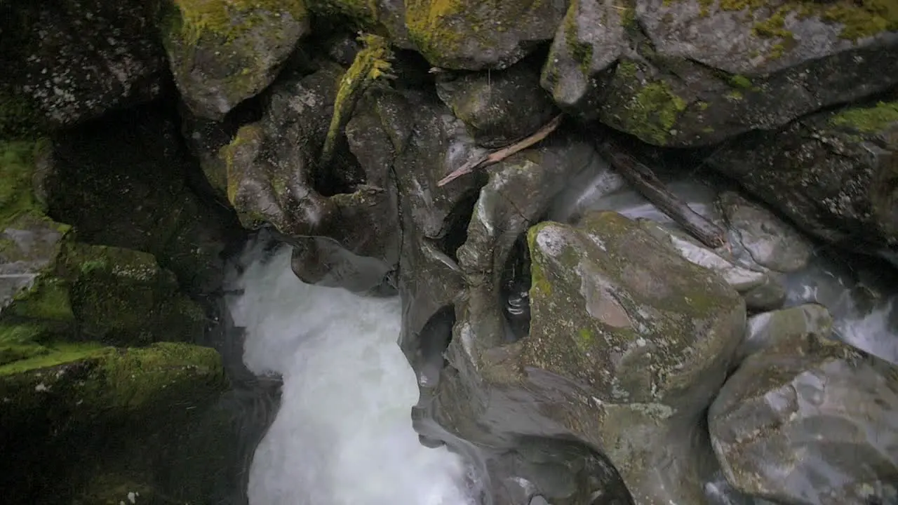 Water Rushing Past Rocks