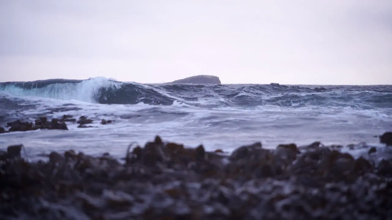 Breaking waves Rough coastal scenery Slow motion