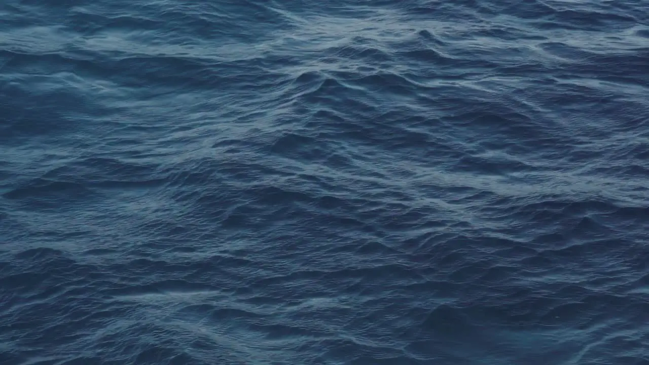 Deep blue water slow motion closeup