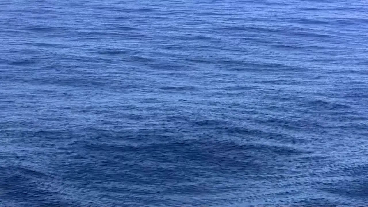 Aerial view of gently rolling ocean waves on a calm day