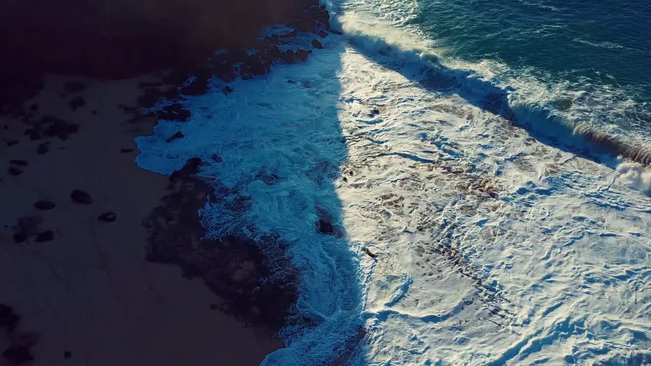 Nice rising aerial shot over Molokai Hawaii beach and coastline