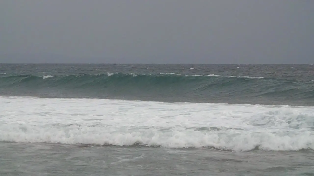 Waves Crashing Off Of Stormy Coastline