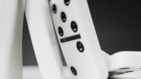 Low Angle Shot Of Dominoes Falling 