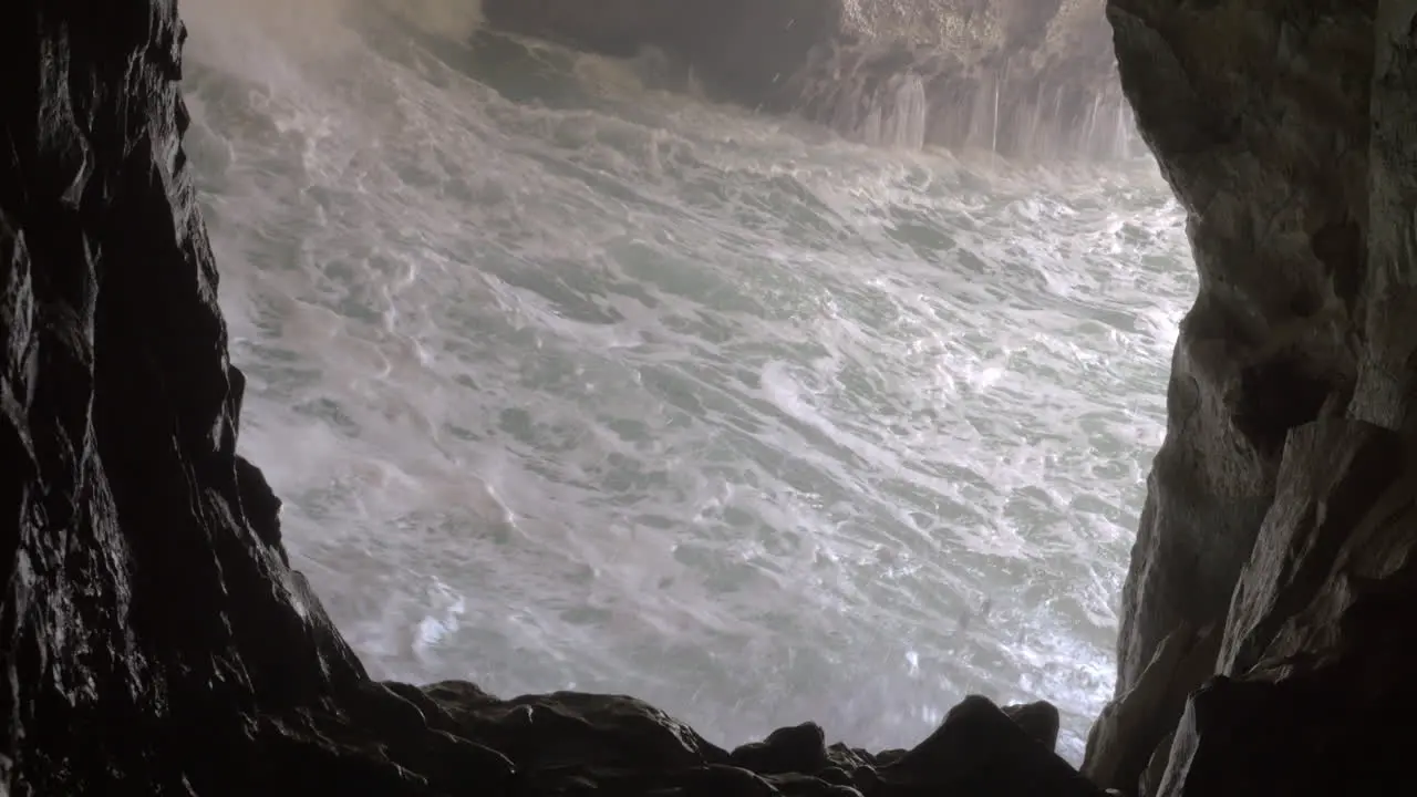 Rosh Hanikra sea cave and rough water