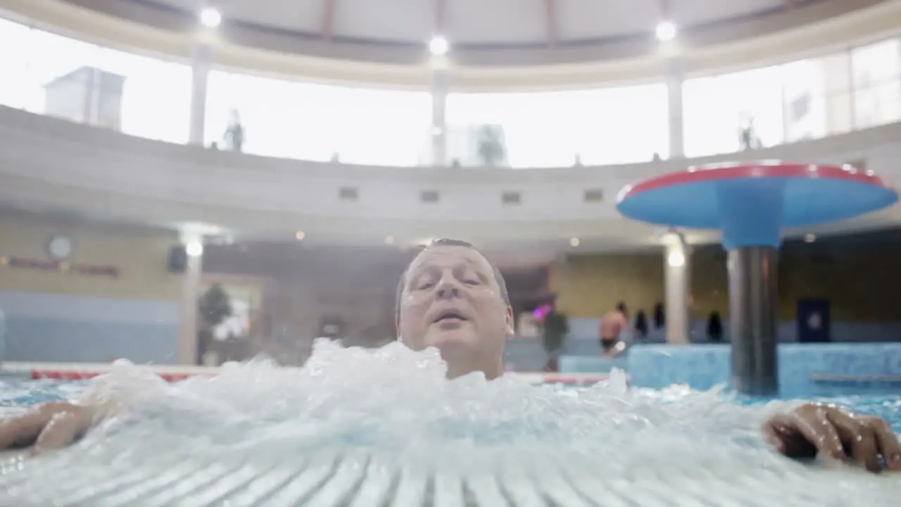 Man in the swimming pool