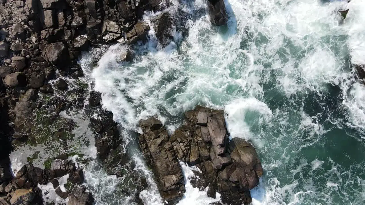 Rocky coast of the Bulgarian Black Sea from above