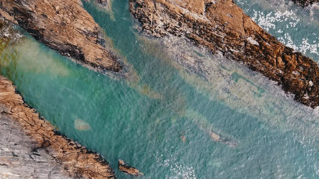 Aerial of cliffs and ocean