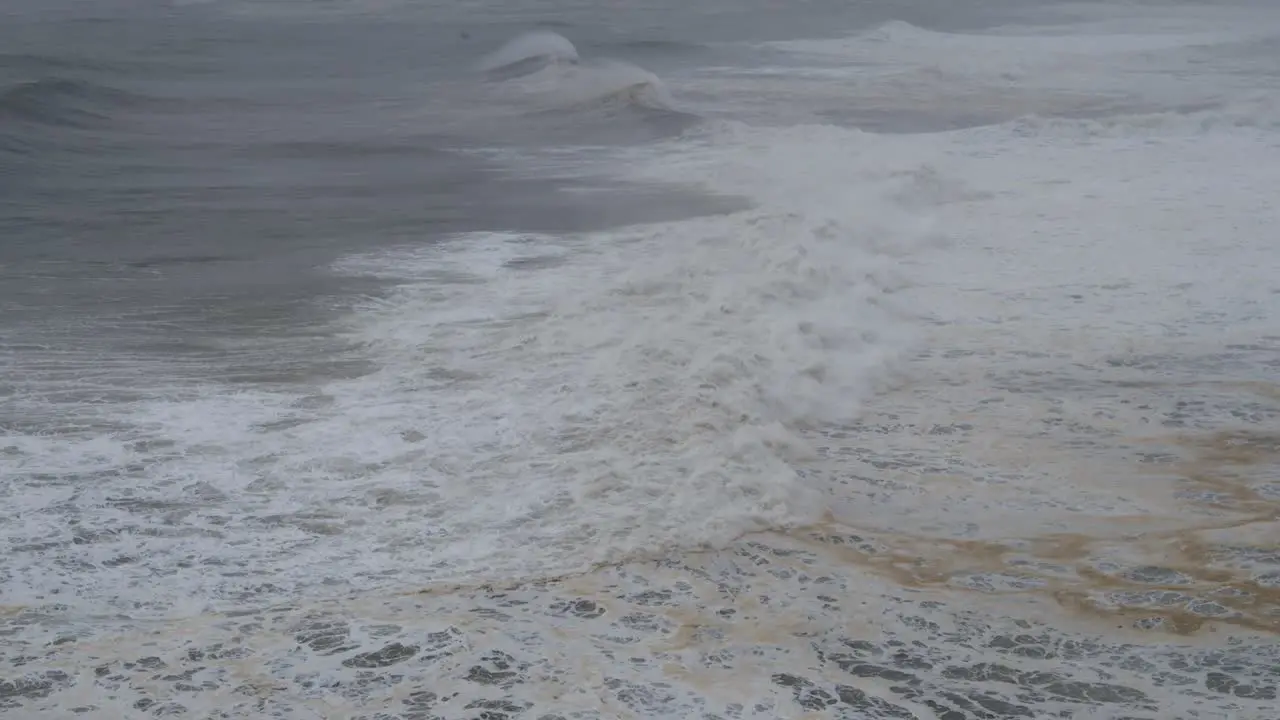 Ocean waterscape with big foamy waves