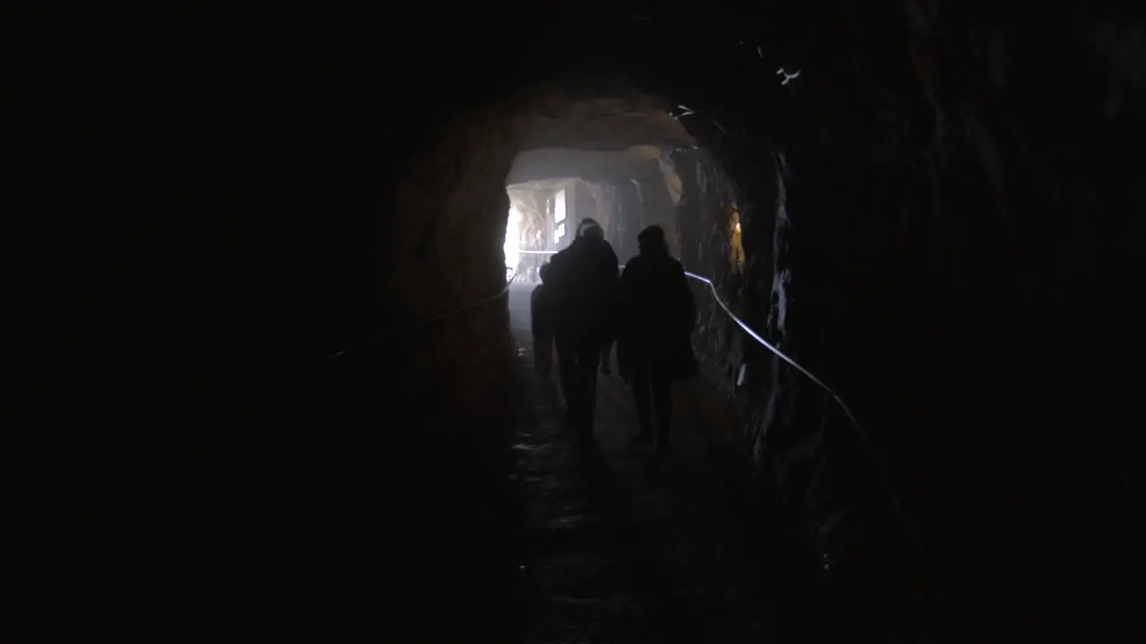 Tourists in the sea cave at Rosh Hanikra