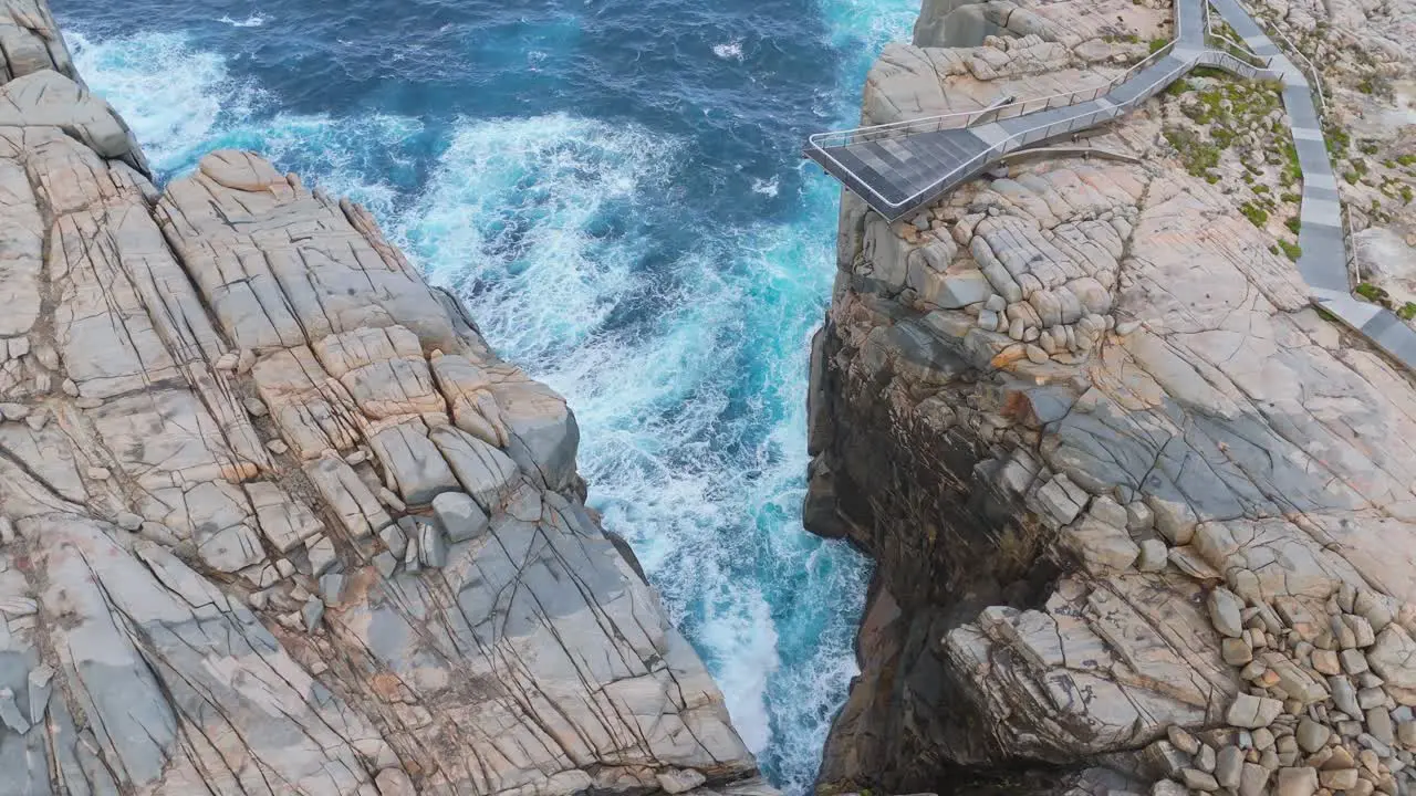 Drone flying over The Gap Albanys natural tourist attraction