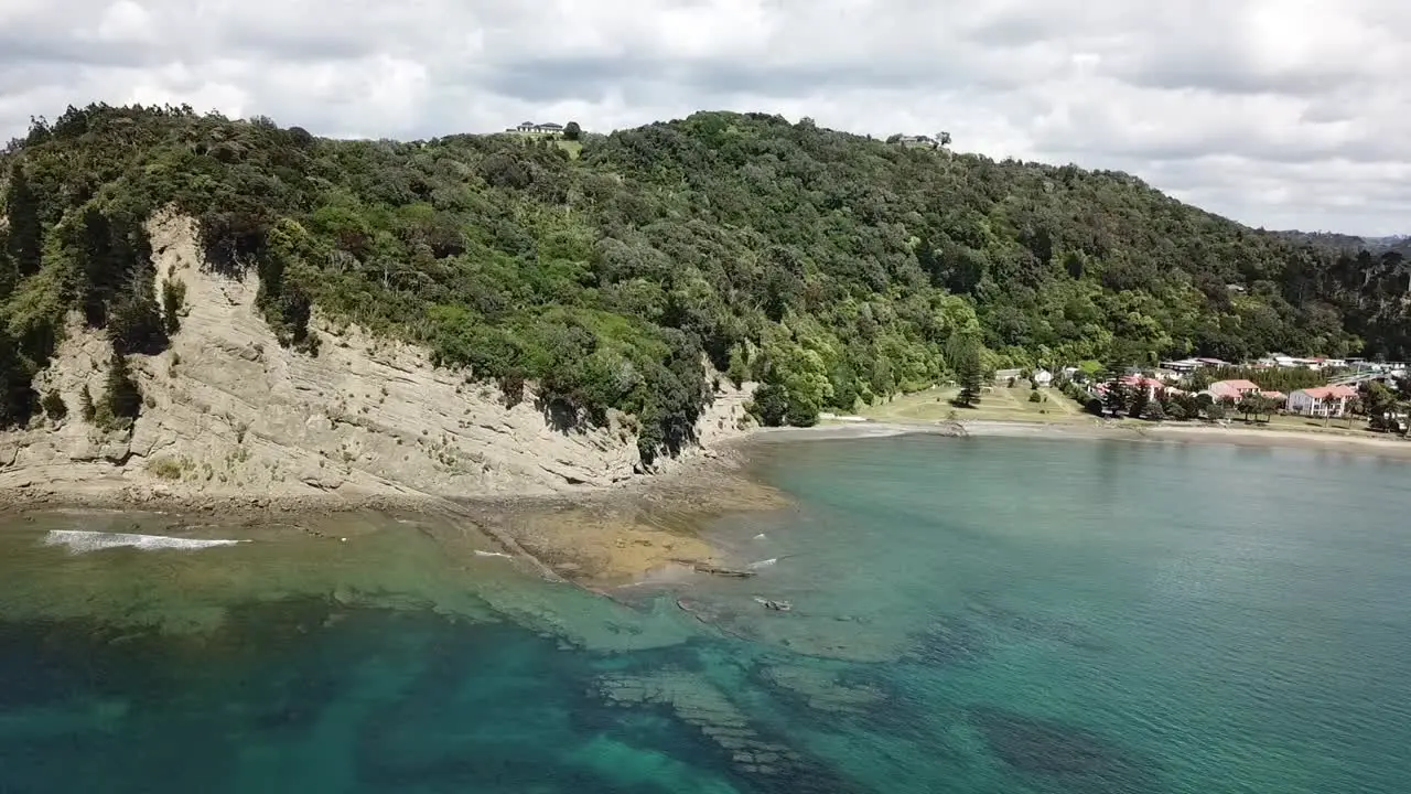 Aerial view of a cliff at bay of islands New zealand