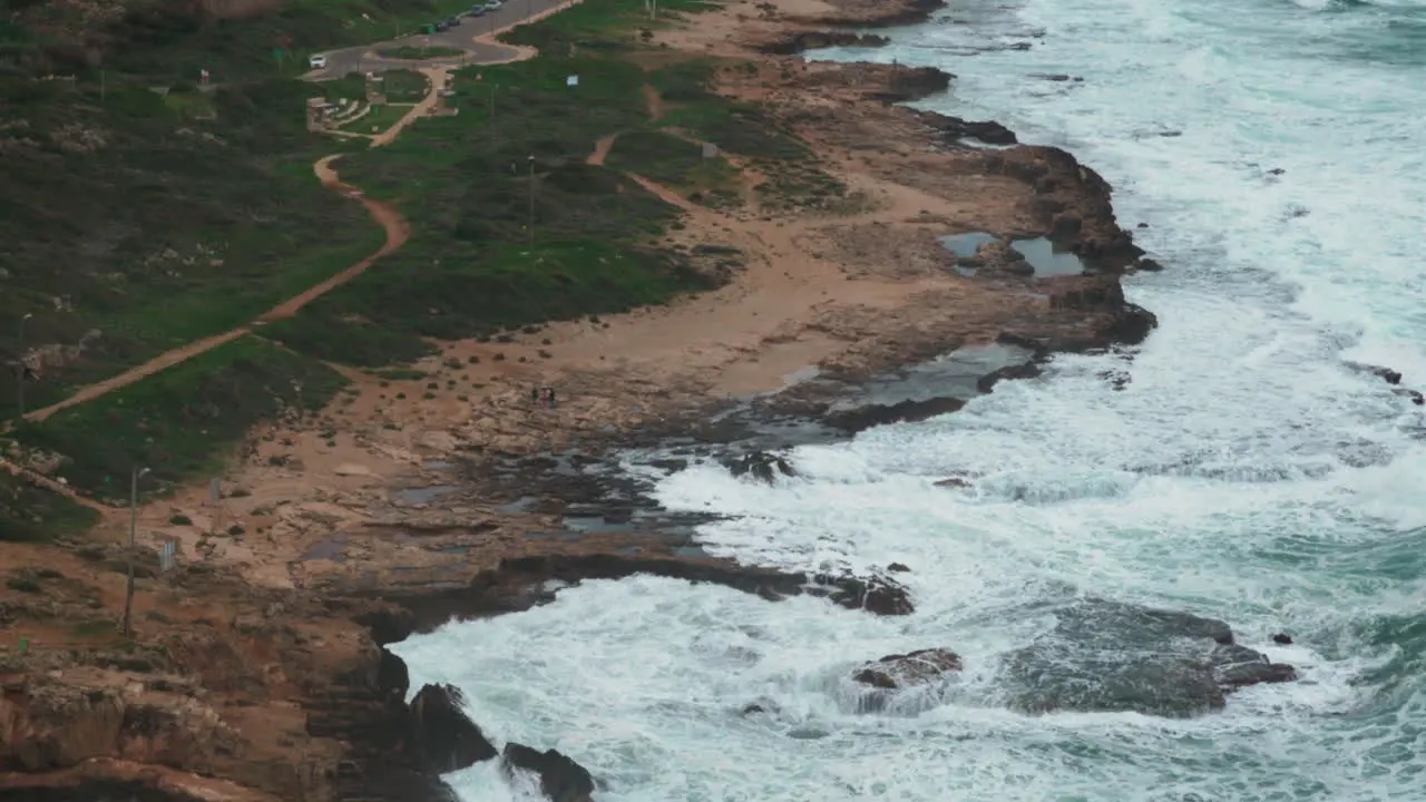 Nature scene with Rosh Hanikra coast