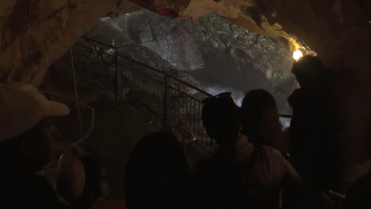 Tourists in the grotto at Rosh Hanikra