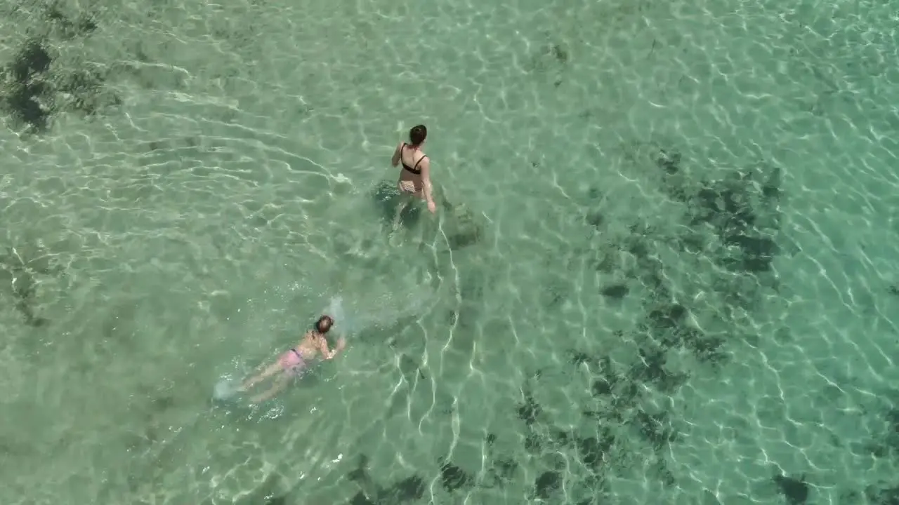 Aerial of beach in Paros Island Greece-3