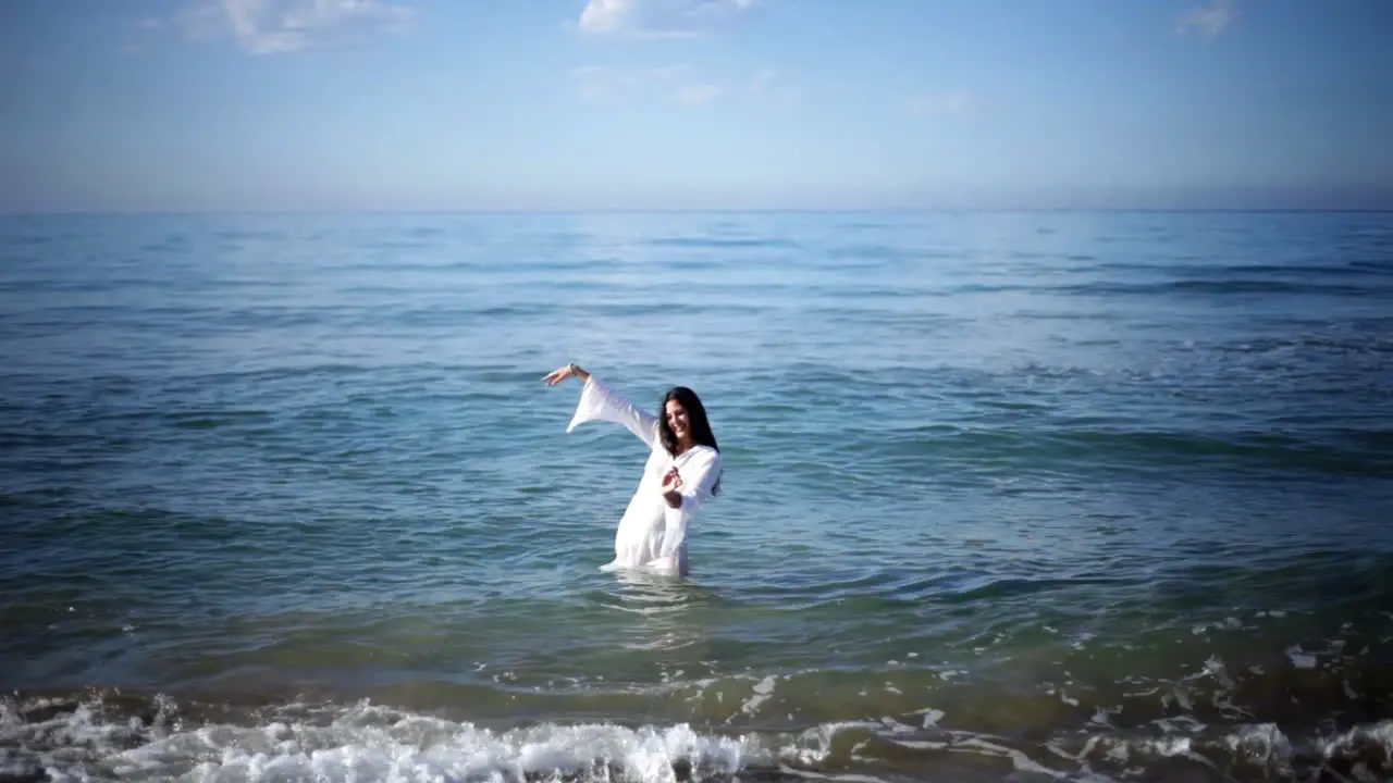 Woman on Beach Dancing 30