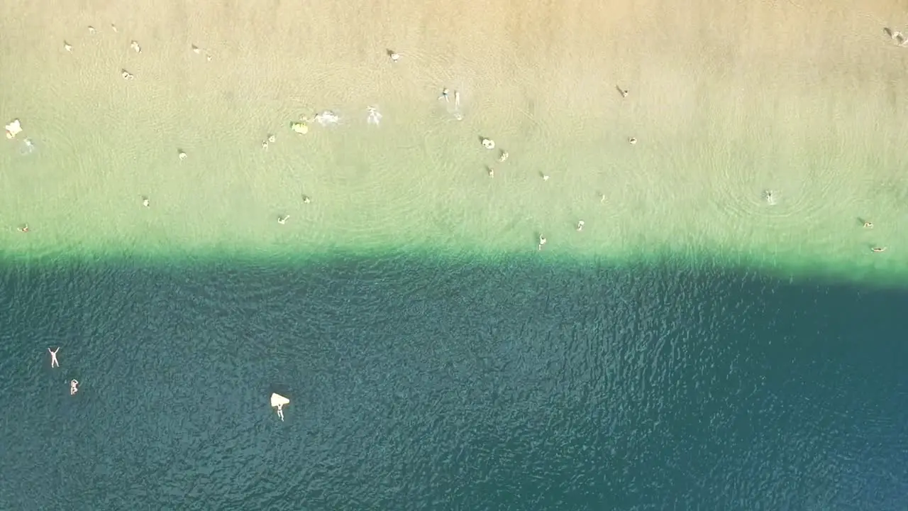 Water Color Changes Flying From Beach to Shore