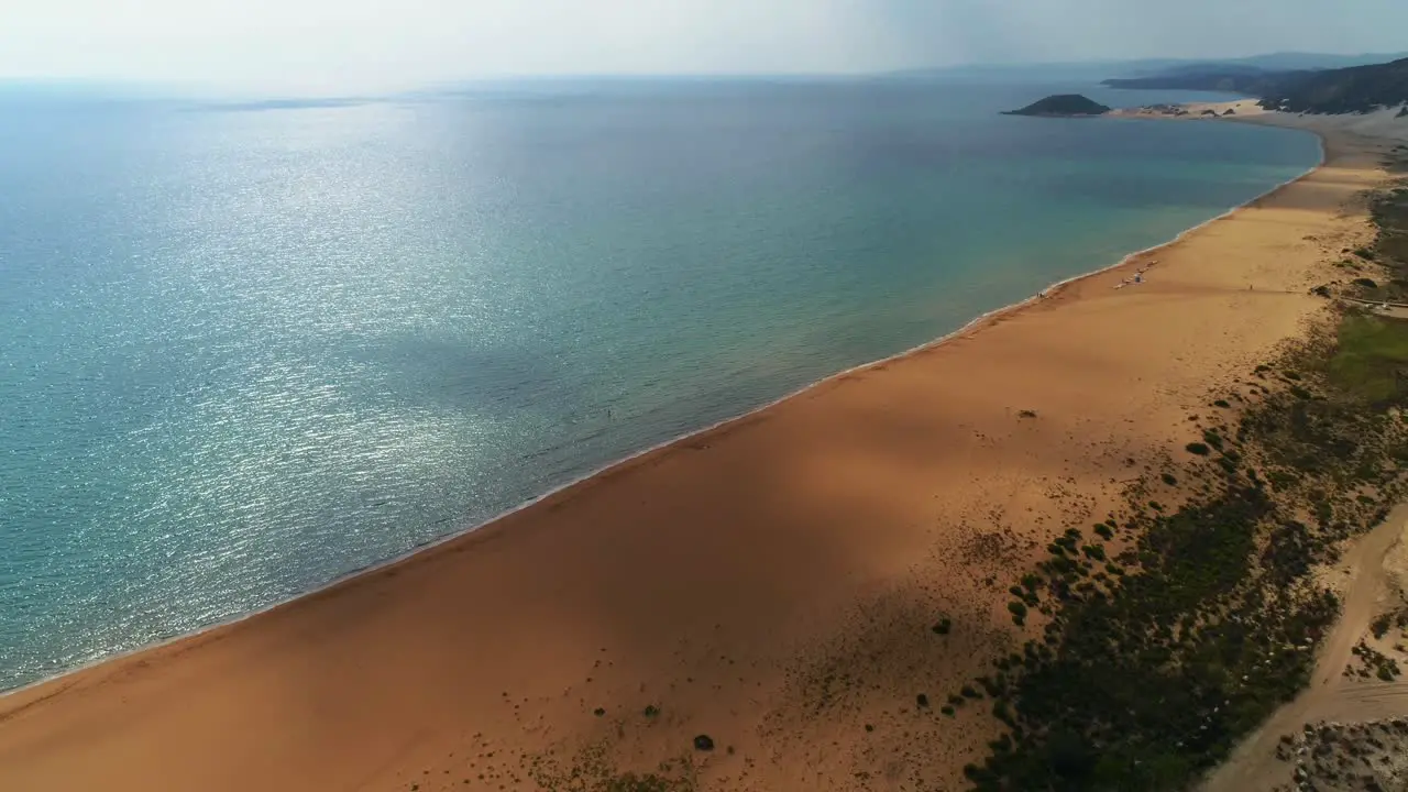 Famous golden beach situated at the end of Karpaz peninsula on Cyprus