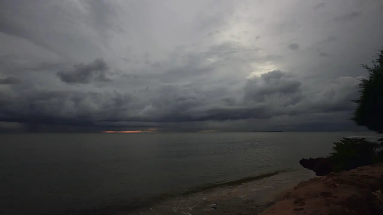 Timelapse Of The Ocean And Clouds Rolling Through Towards Dar Es Sallam And Coco Beach Tanzania