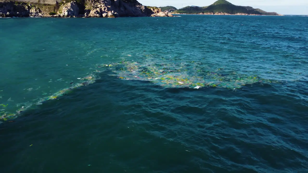 Rubbish Floating on the Ocean Surface in Vietnam Causing a Global Environmental Problem with Pollution