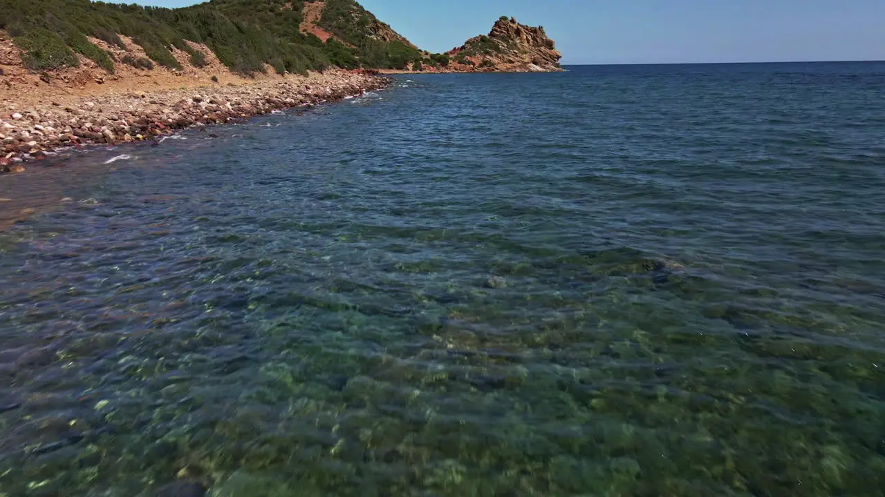 Aerial Sardinian Coast in Summer Drone View Cinematic