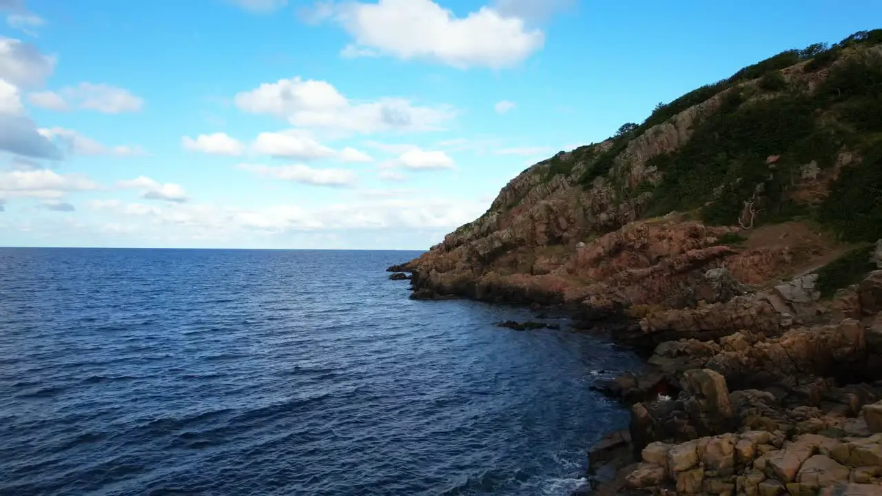 Sharp cliffs by the ocean