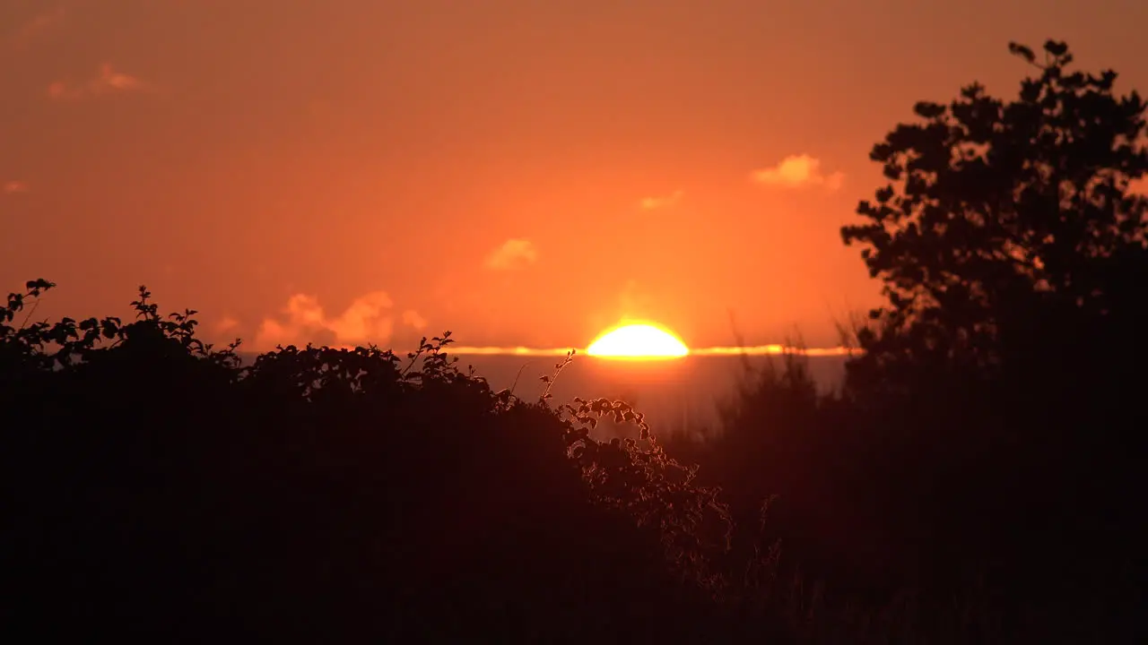 California setting sun on lost coast