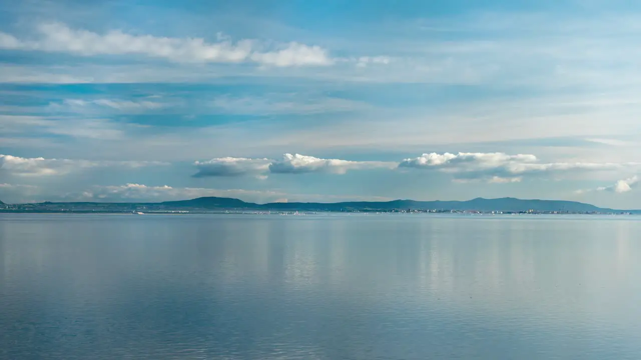 Sea view time-lapse outside Lisbon Portugal beautiful seascape