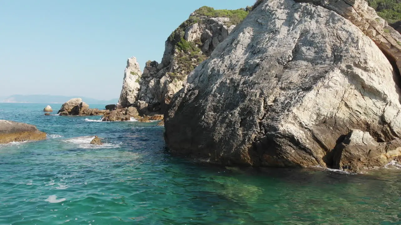 Drone fly over Mortitza beach Greece