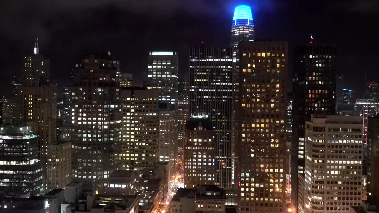 The new and improved San Francisco skyline with Sales Force tower being the tallest most modern and most eye catching skyscraper building in all of downtown SF