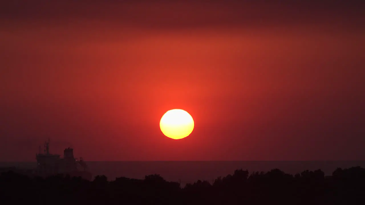 Guatemala bright setting sun