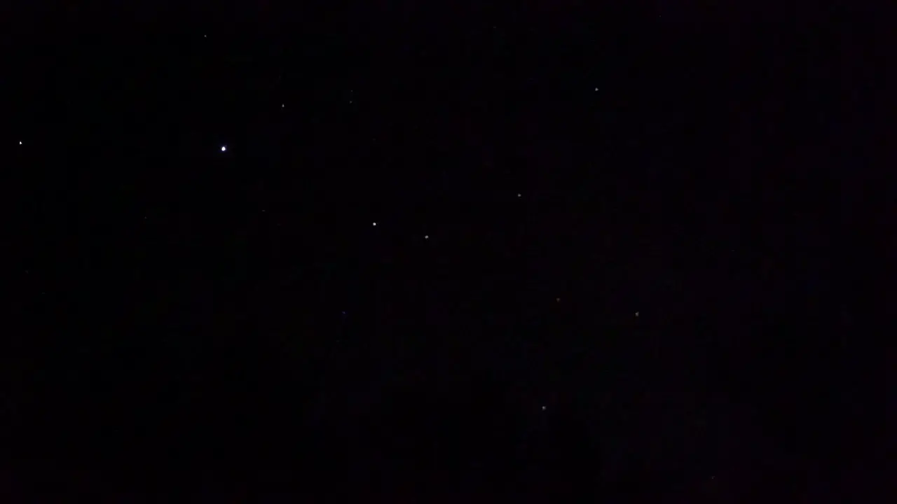 At midnight a cool meteor and star show is seen