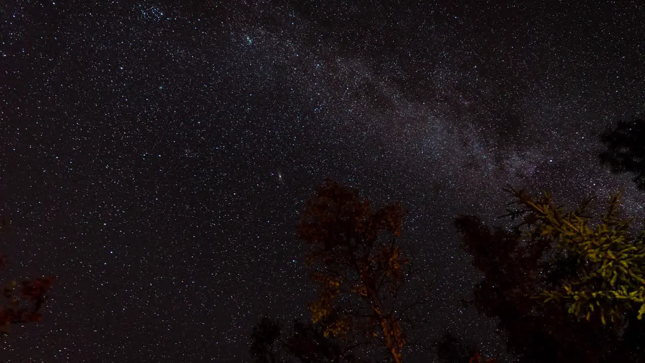 Time lapse video of milky way and shooting stars