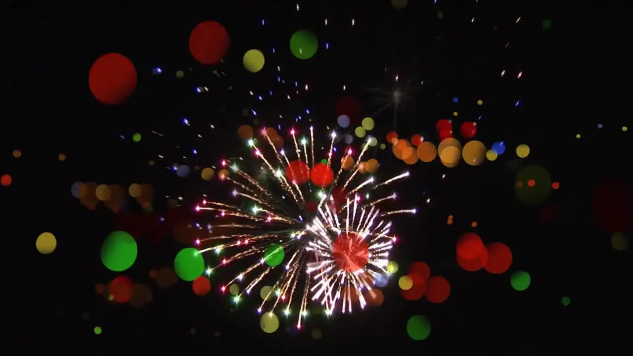 Fireworks and bokeh lights