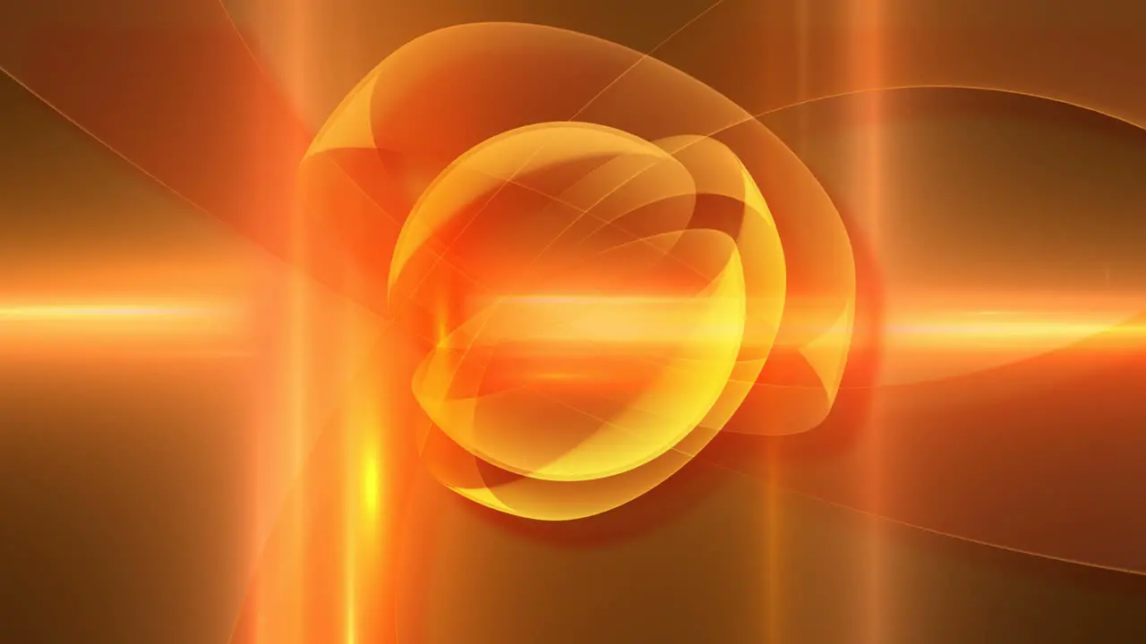 Abstract Spinning Orange Rings Loop