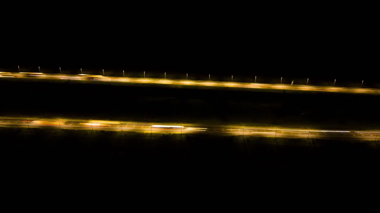 hyperlapse of the M62 in the evening at rush hour traffic time  right panning hyperlapse of streaking traffic using a slow shutter speed