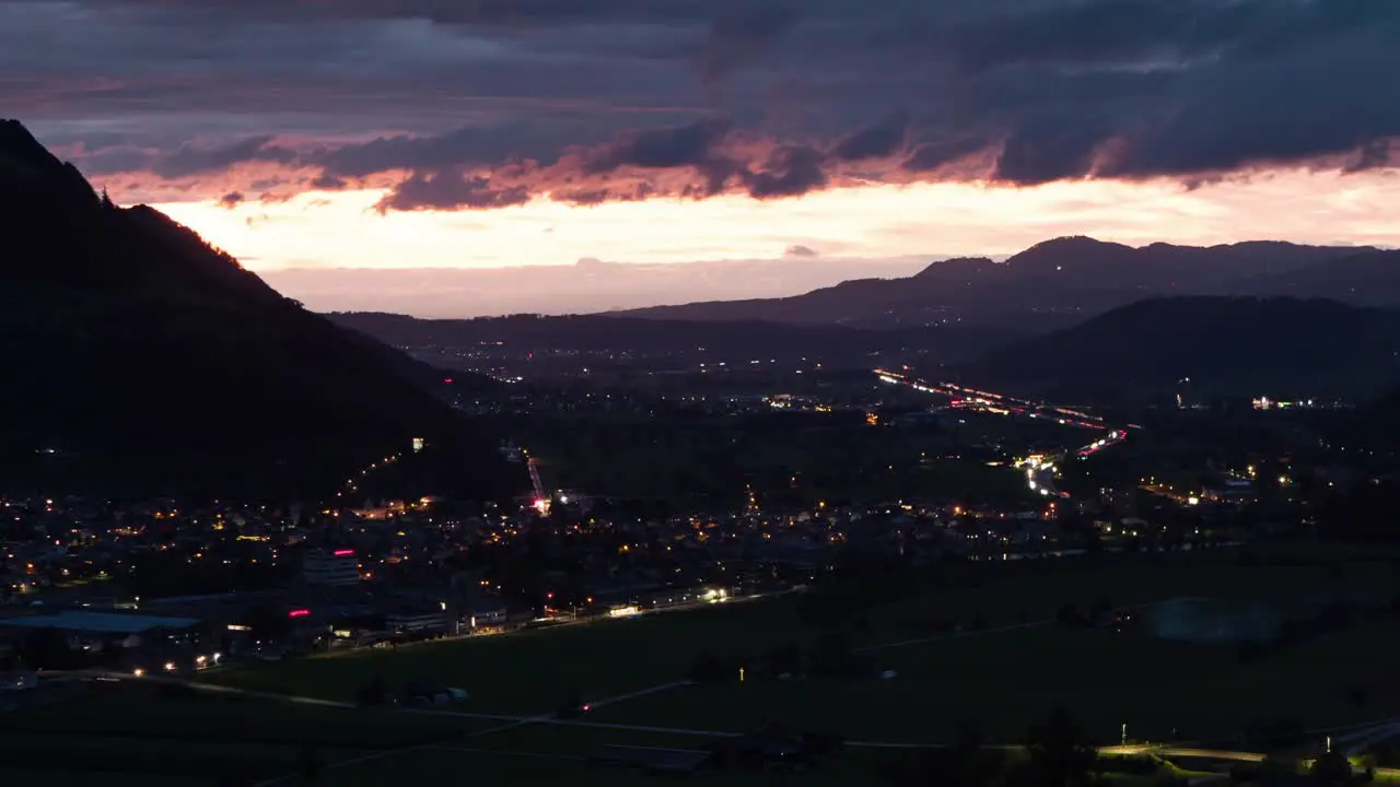 Night time-lapse fireworks celebrates anniversary of Switzerland independence