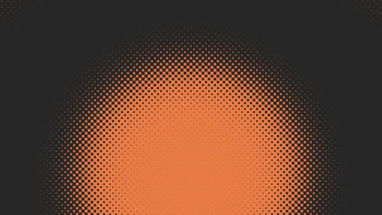 Monochromatic orange dots in rows pattern