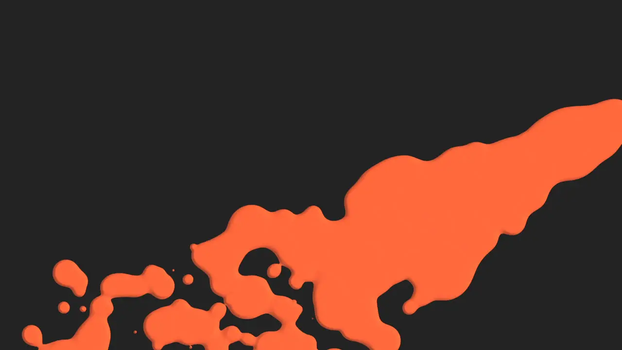 Abstract orange liquid and splashes spots