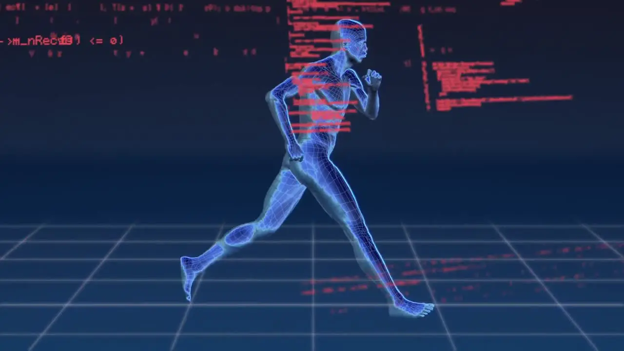 Animación Digital De Un Humano Corriendo