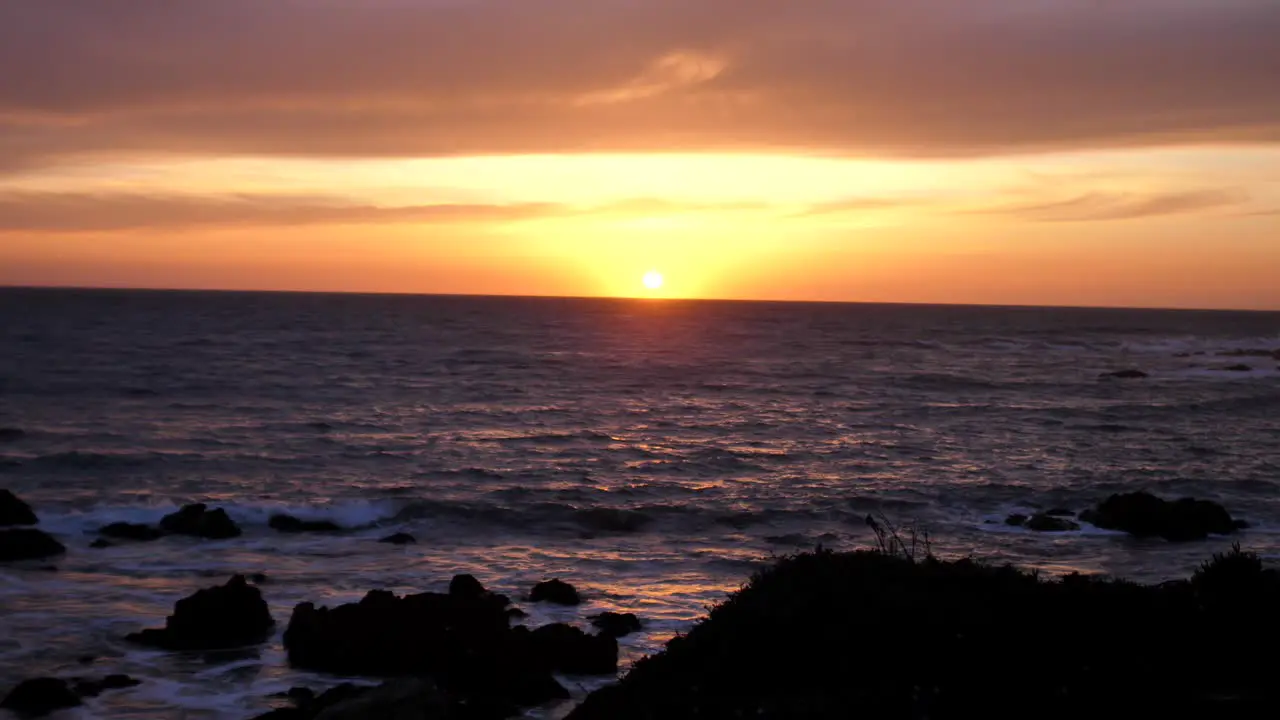 Sun setting over the ocean