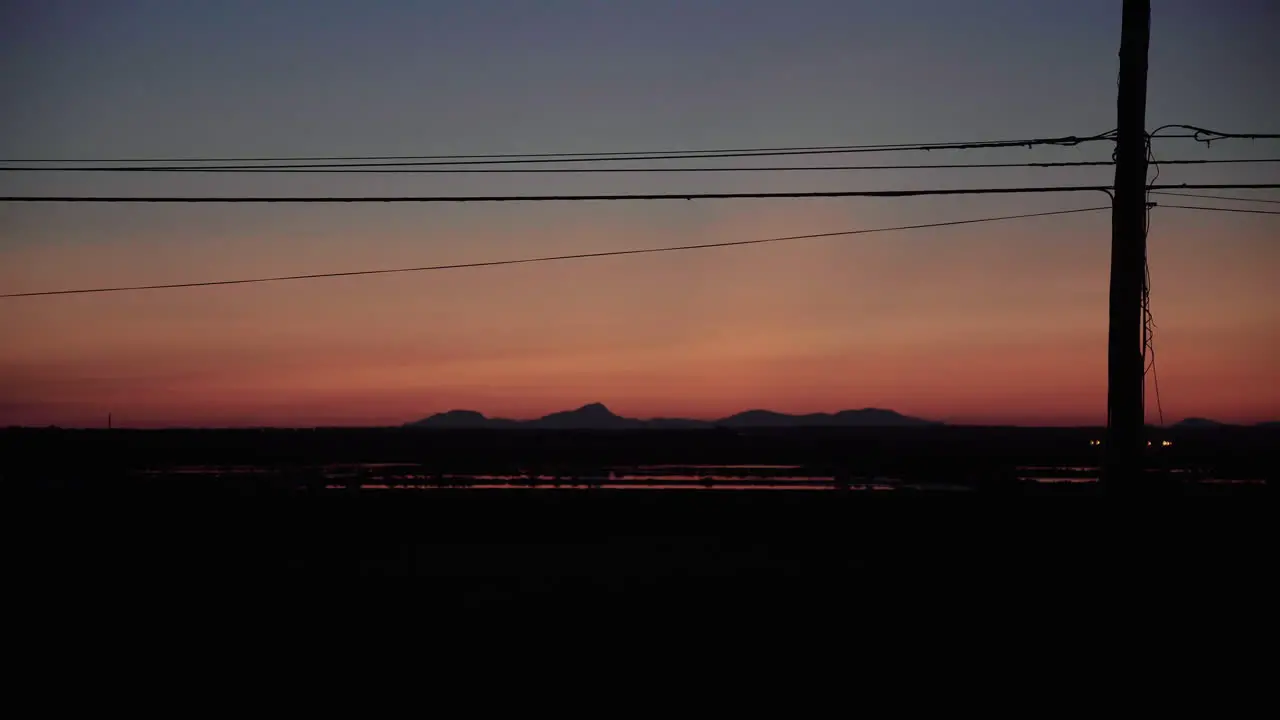 Salt flats during sunset