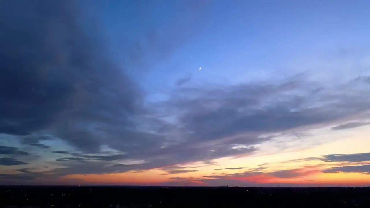 Panning the skies during a sunset in Clarksville Tennessee