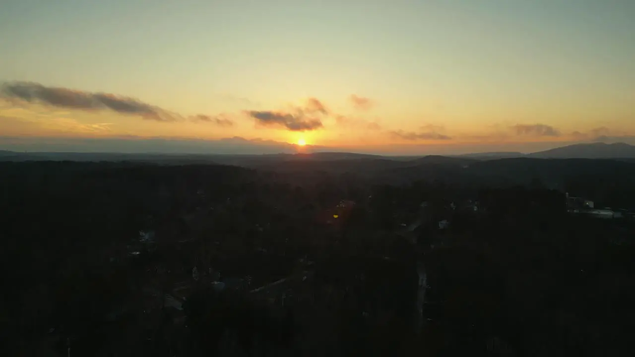 Sunsetting over Cumming Georgia at winter