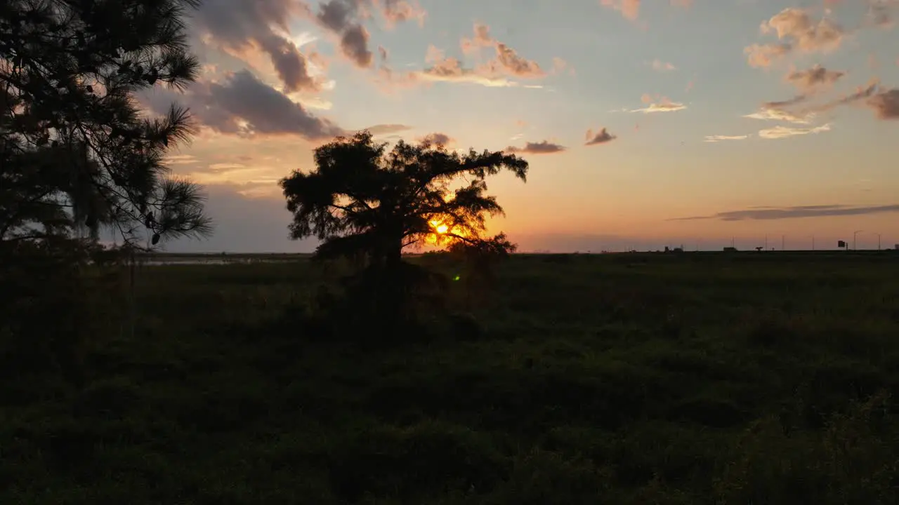 Sunset over Mobile Bay near Daphne Alabama