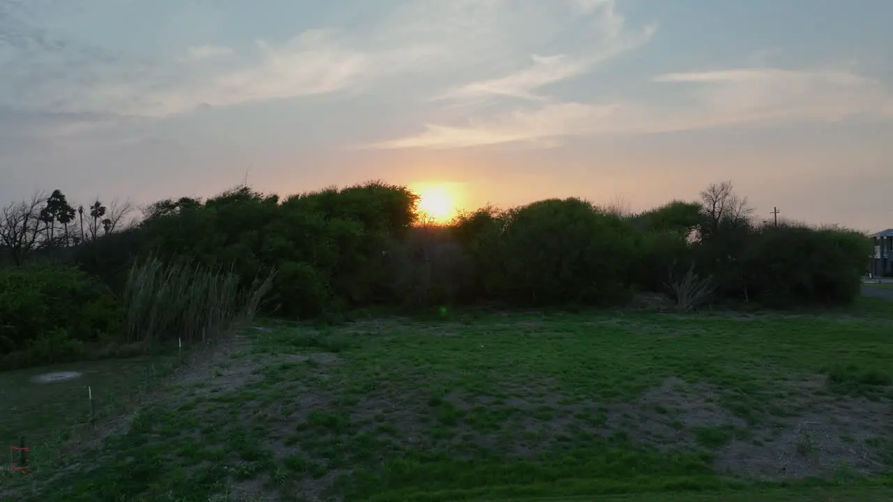 Neighborhood sunset in Portland Texas