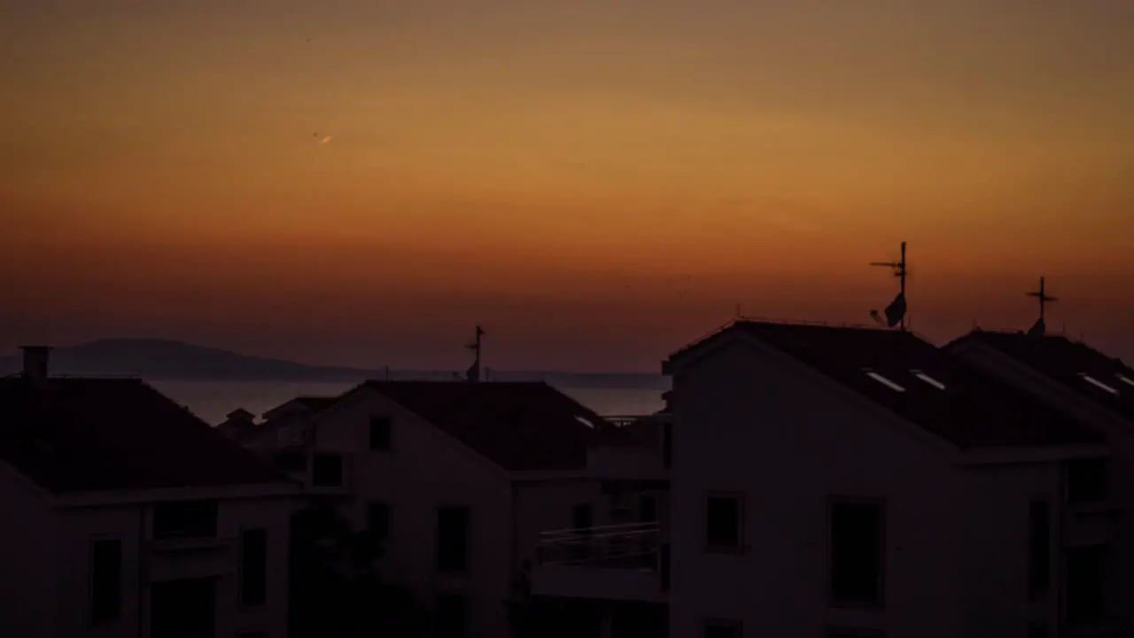 Timelaps of the beautiful sunset in Croatia