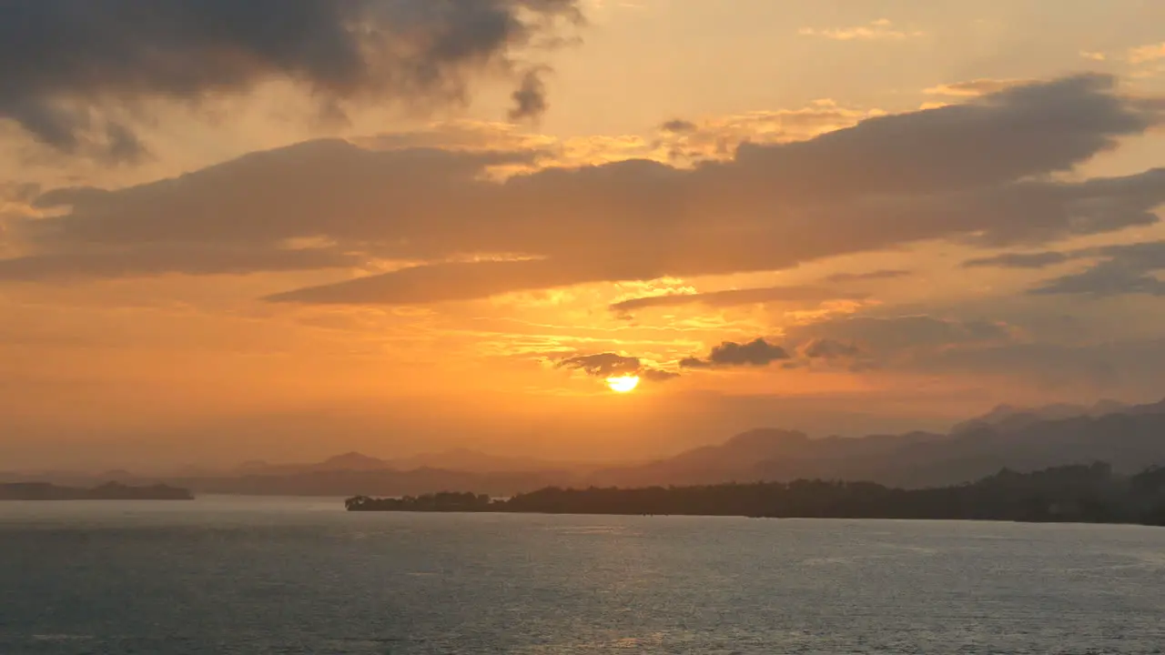 Fiji Sunset At Sea