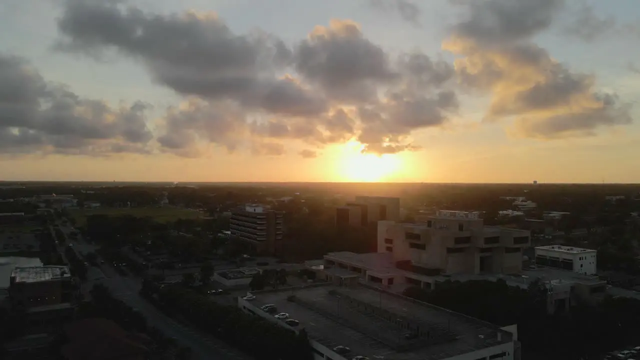 Parking garage downtown at sunset in Pensacola Florida