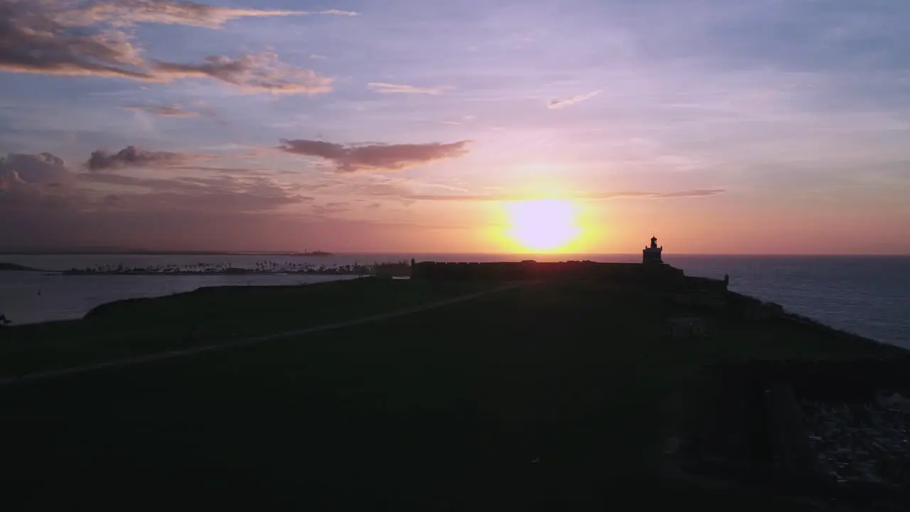 Droning near the Castillo San Felipe del Morro in Puerto Rico